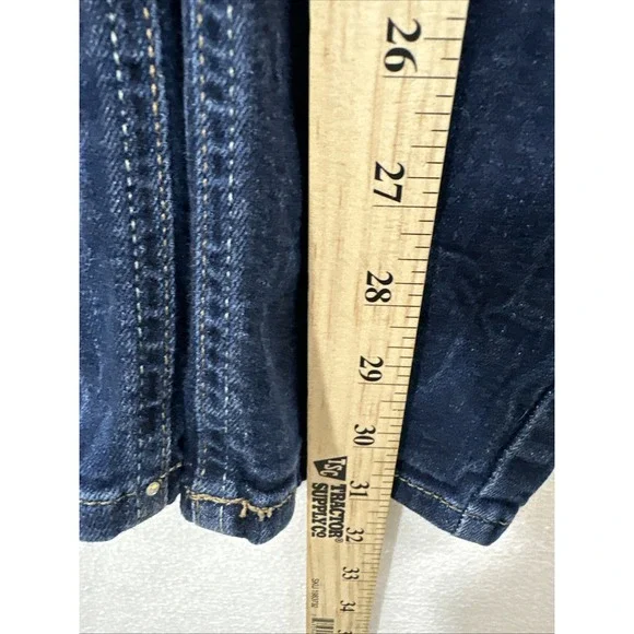 Bershka Jeans Women's EUR 38/US 8 (27x31) Blue Low Rise Straight Distressed - Picture 11 of 13